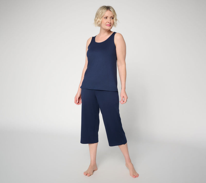 Cuddl Duds Flexwear Tank with Button Detail — View 12