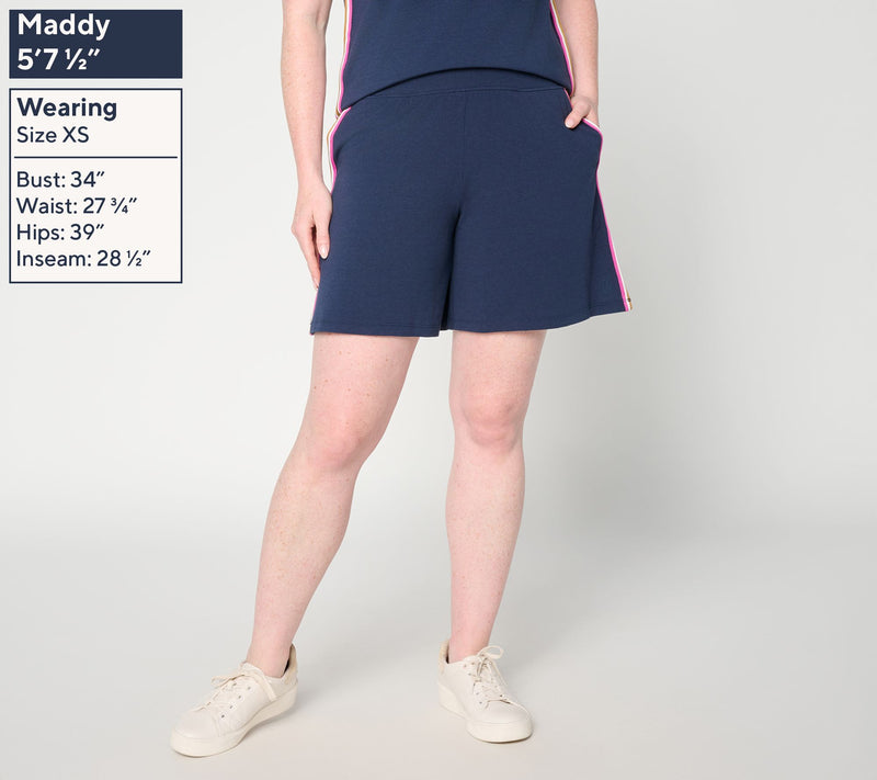 Cuddl Duds Cottonwear+ Short with Tape Trim — View 3