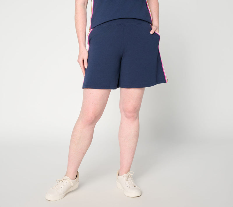 Cuddl Duds Cottonwear+ Short with Tape Trim — View 14