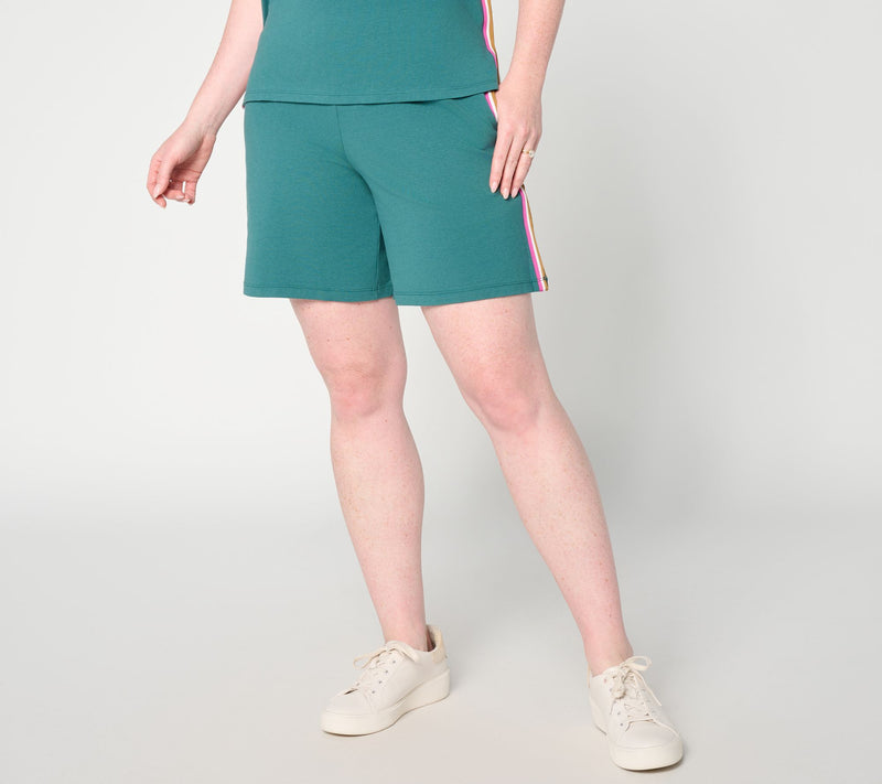 Cuddl Duds Cottonwear+ Short with Tape Trim — View 15