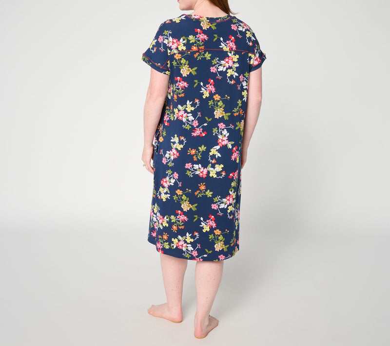 Cuddl Duds Cotton Core Printed Dolman Sleep Gown — View 4