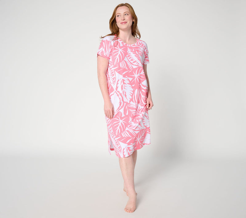 Cuddl Duds Cotton Core Printed Dolman Sleep Gown — View 12