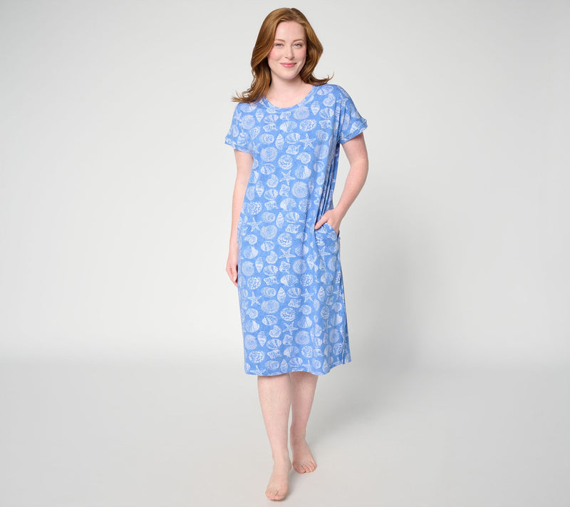 Cuddl Duds Cotton Core Printed Dolman Sleep Gown — View 14