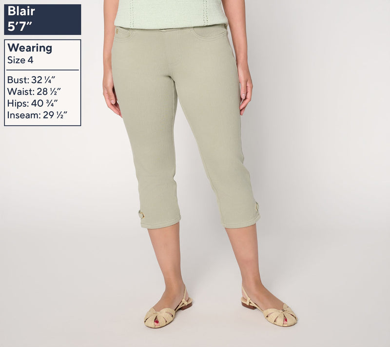 Belle by Kim Gravel Regular Flexibelle Gold Grommet Capri — View 13