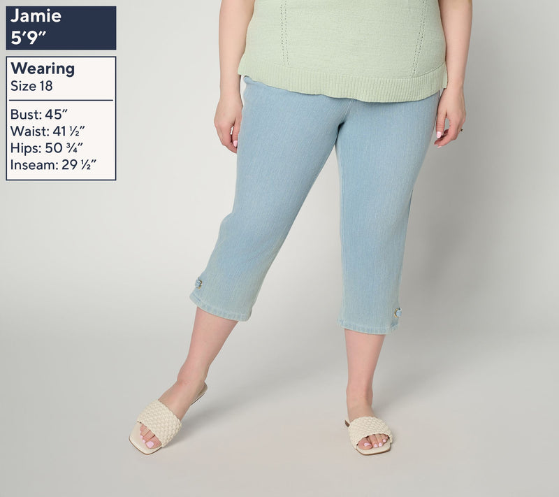 Belle by Kim Gravel Regular Flexibelle Gold Grommet Capri — View 12