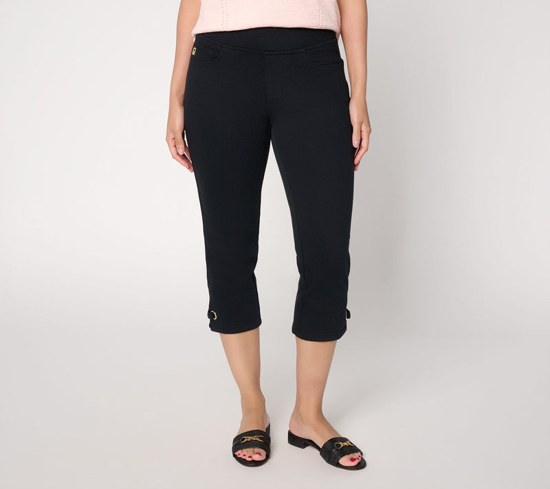 Belle by Kim Gravel Petite Flexibelle Gold Grommet Capri — View 3