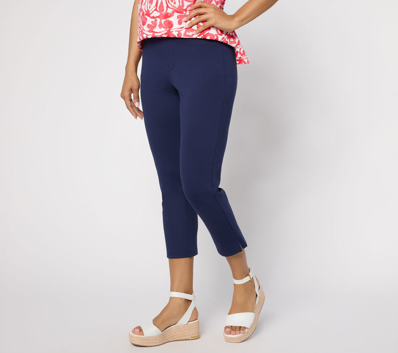 Belle by Kim Gravel Petite Ponte Coastal Cropped Pant — View 14