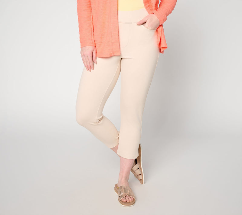 Belle by Kim Gravel Petite Ponte Coastal Cropped Pant — View 16