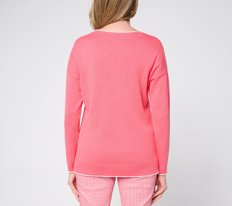 Belle Beach by Kim Gravel Oh Palm Down! Tonal Summer Sweater — View 4