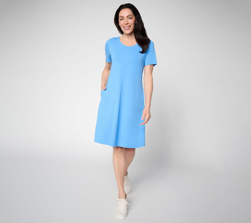 Denim & Co. Regular So Soft Jersey Short Sleeve Dress — View 7