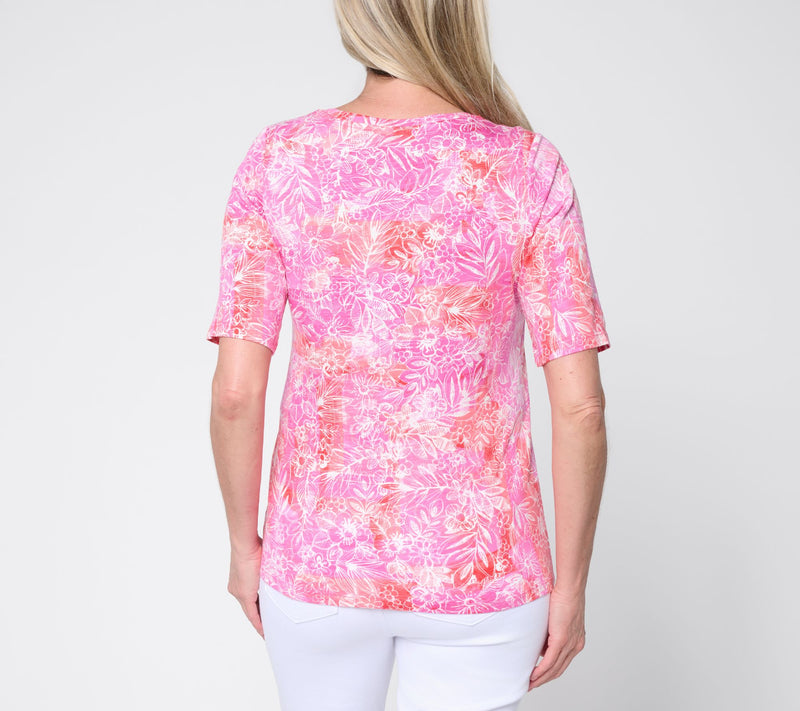 Belle by Kim Gravel Tropic Tide Gold Grommet Side Tie Top — View 11