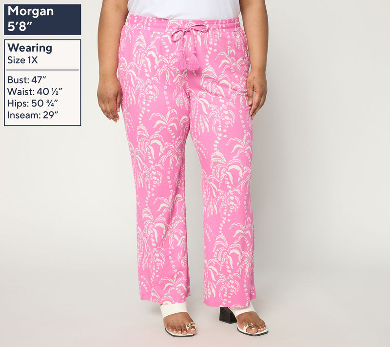 Belle Beach by Kim Gravel Petite Cabana Knit Bahama Breeze Pant — View 2