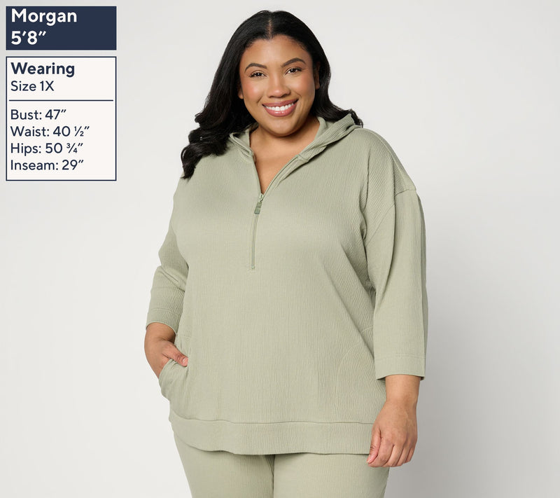Belle by Kim Gravel Packabelle Ready to Resort Half Zip Hoodie — View 2