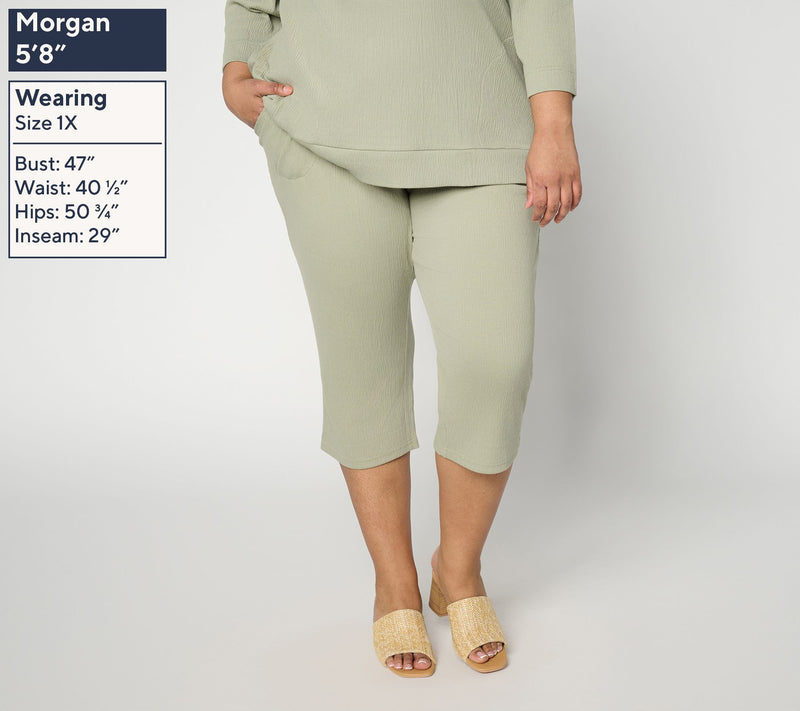 Belle by Kim Gravel Regular Packabelle Solid Capri — View 2