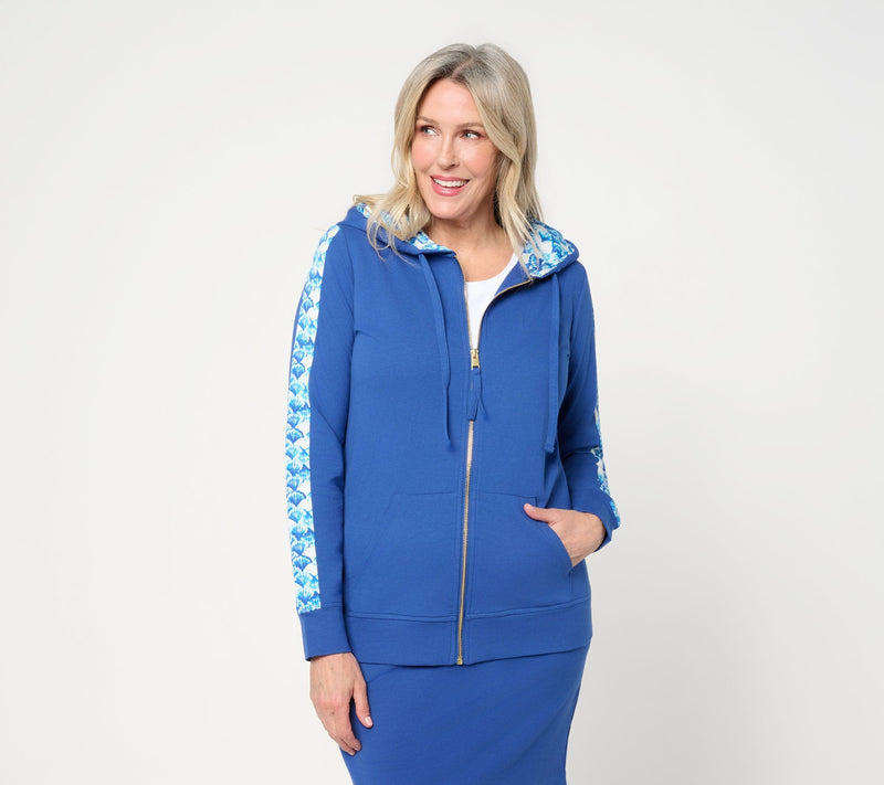 Belle Body by Kim Gravel French Terry Shell Bound Zip Hoodie — View 11