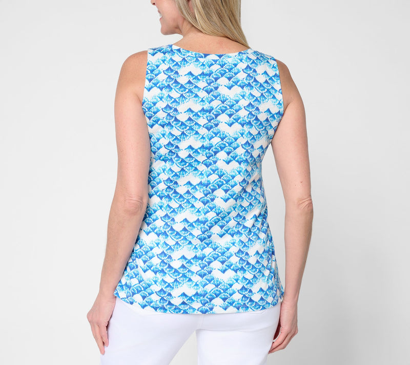 Belle Body by Kim Gravel Slub Knit Shell Bound Tank Top — View 4