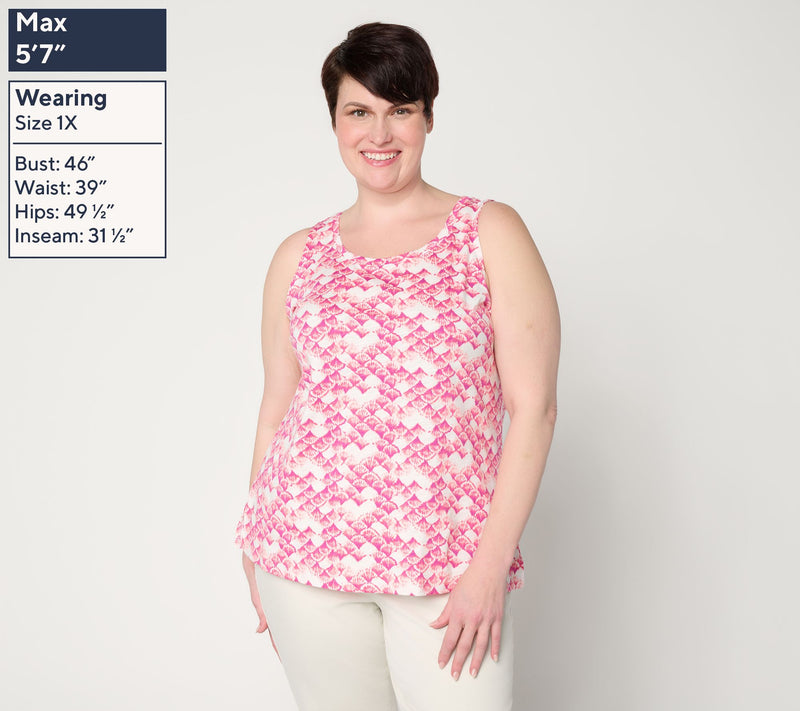 Belle Body by Kim Gravel Slub Knit Shell Bound Tank Top — View 2