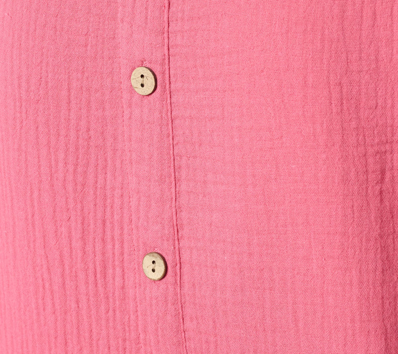 Joan Rivers Marshmallow Gauze Button-Back 3/4 Sleeve Top — View 6