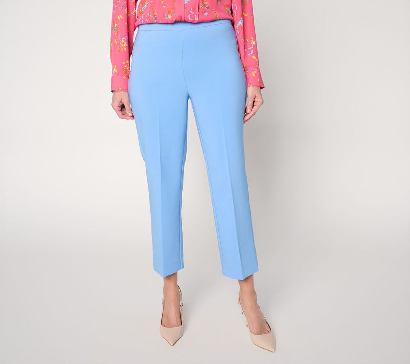 Joan Rivers Regular Bi-Stretch Twill Straight Leg Crop Pants — Main view