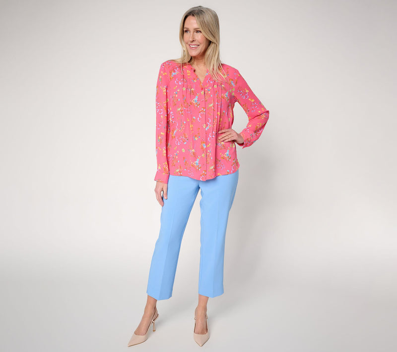 Joan Rivers Regular Bi-Stretch Twill Straight Leg Crop Pants — View 5