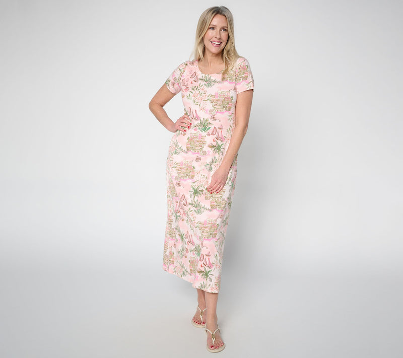 Belle by Kim Gravel Petite TripleLuxe Knit Amalfi Coast Maxi Dress — View 3