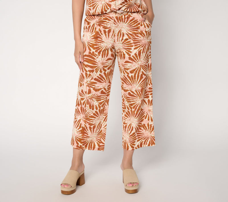 Belle Beach by Kim Gravel Regular Cabana Knit Sunburst Sands Crop Pant — View 11