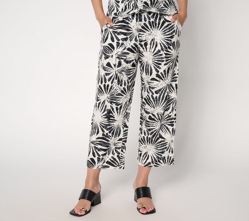 Belle Beach by Kim Gravel Petite Cabana Knit Sunburst Sands Crop Pant — View 9