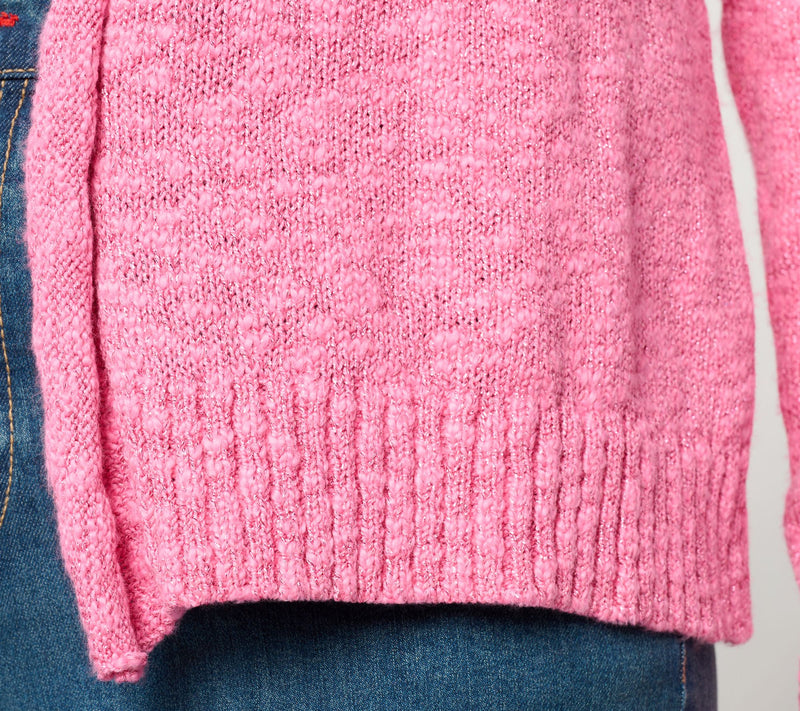 Belle by Kim Gravel Cotton Blend Sweater Slub Cropped Cardigan — View 7