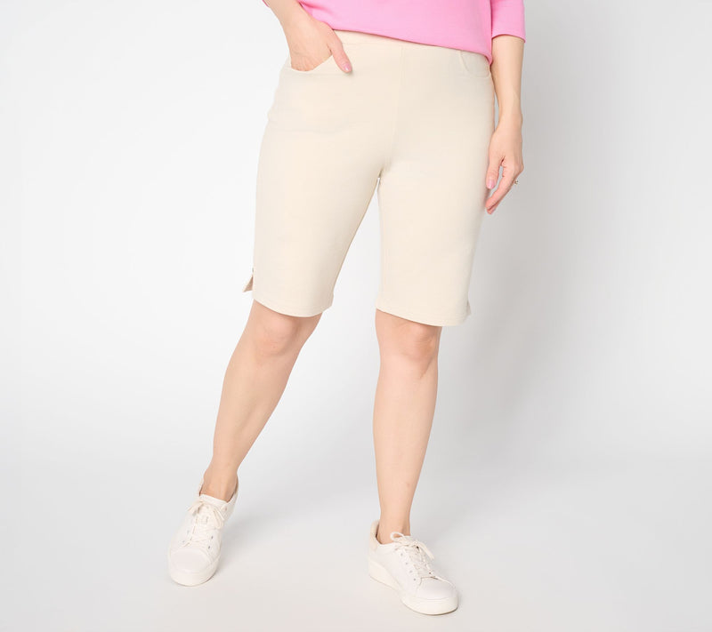 Quacker Factory 5 Pocket French Terry 11" Shorts — View 16