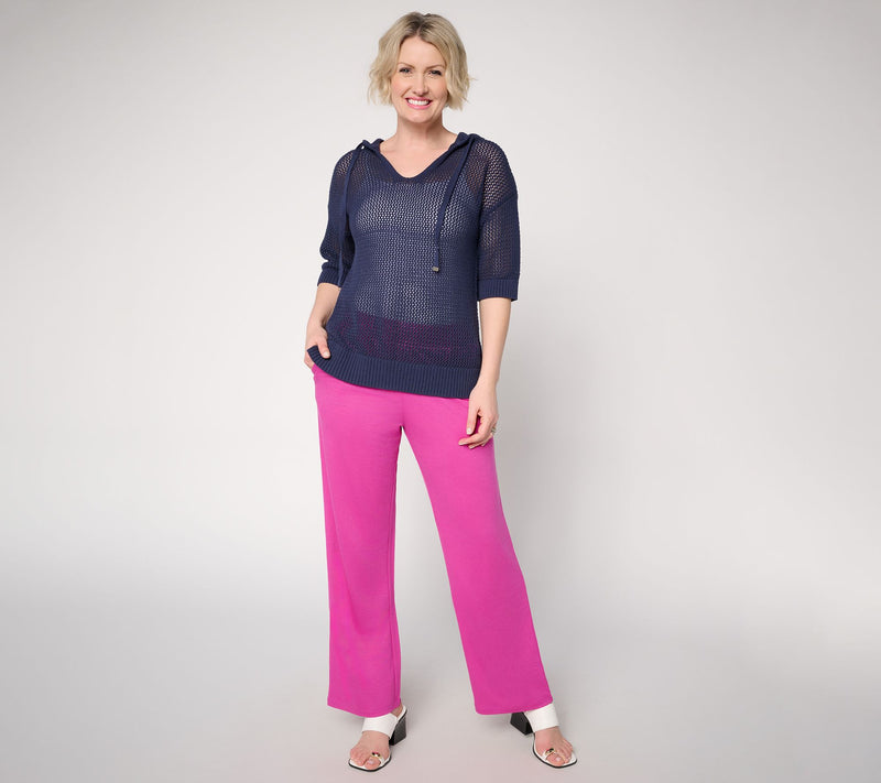 Belle by Kim Gravel Regular Cabana Knit Full Length Pant — View 5
