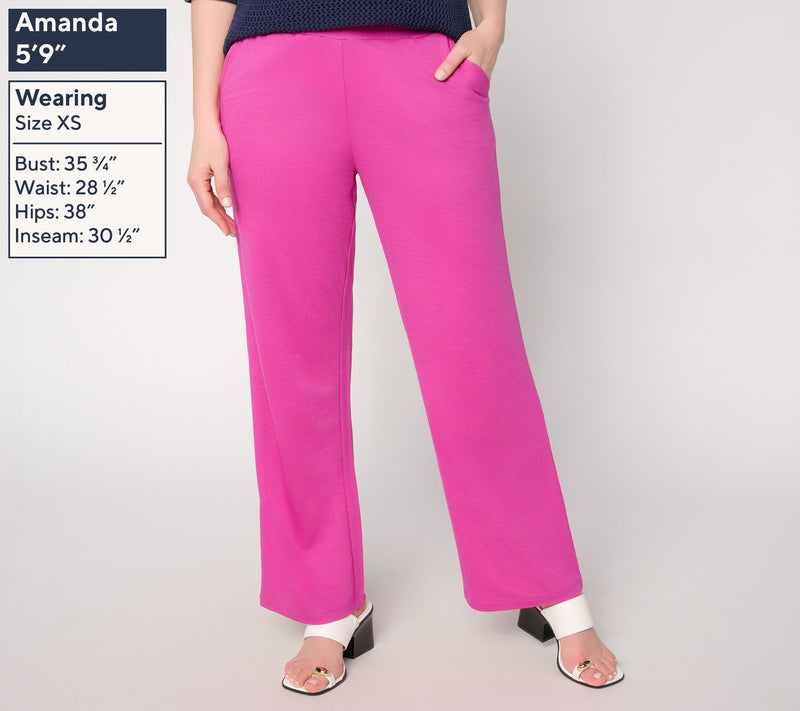 Belle by Kim Gravel Petite Cabana Knit Full Lenth Pant — View 3