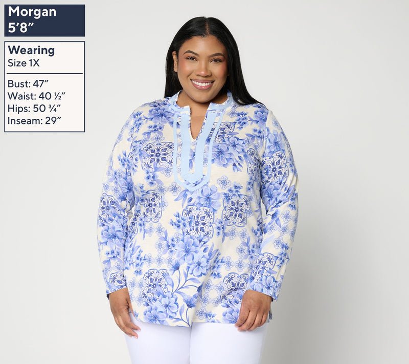 Bellisima by Kim Gravel Regular Ginger Jar Ribbon Trim Top — View 2