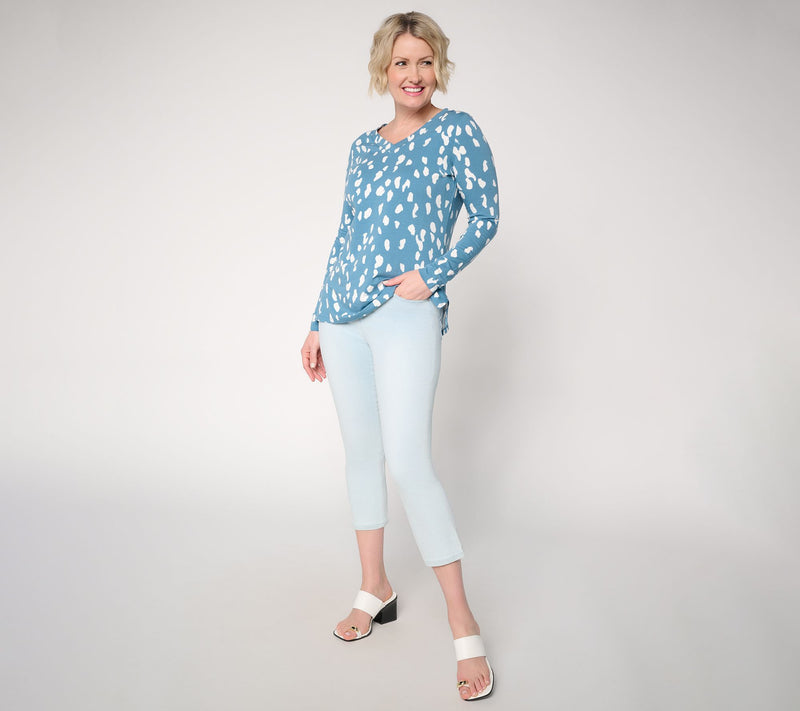 Belle by Kim Gravel Regular Girlfriend Denim Crop Jean — View 5