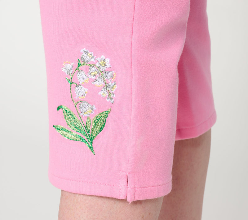 Quacker Factory DreamJeannes Petal Power Embroidered 19" Capri Pants — View 6