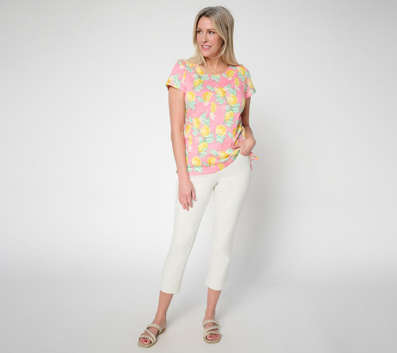 Belle by Kim Gravel Regular Primabelle Girlfriend Twill Crop Jean — View 5