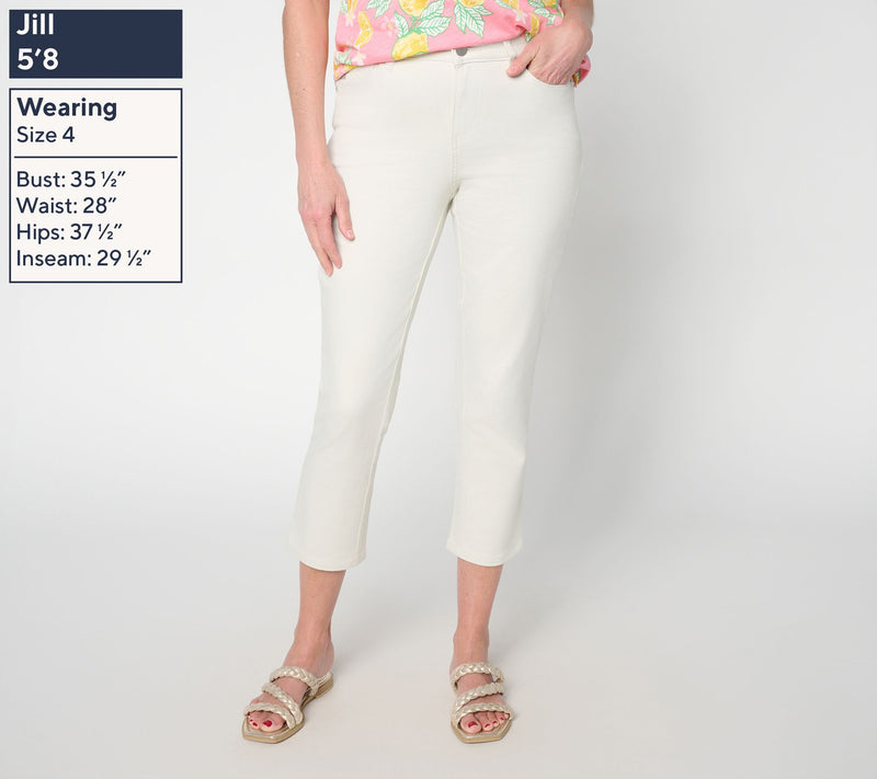 Belle by Kim Gravel Regular Primabelle Girlfriend Twill Crop Jean — View 3