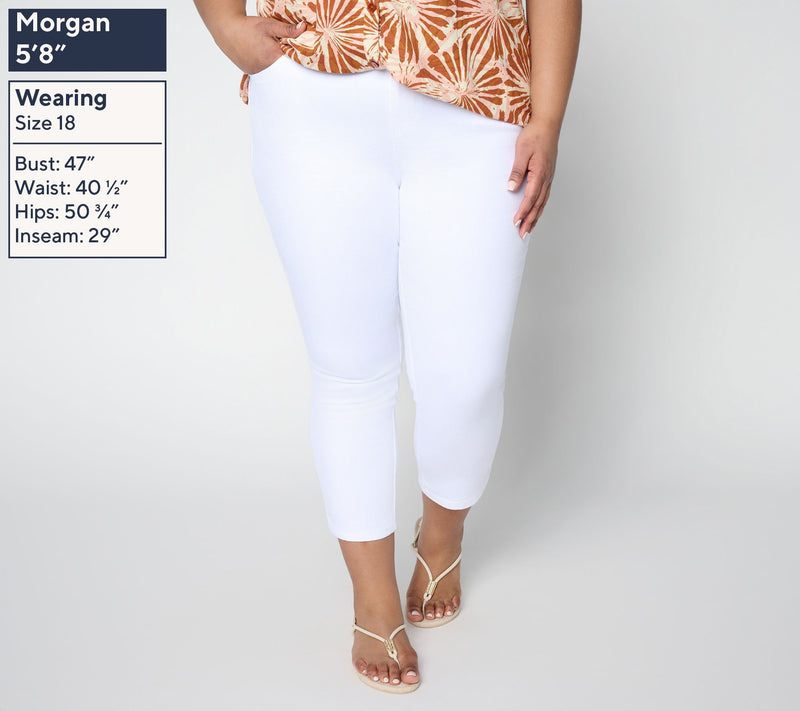 Belle by Kim Gravel Regular Primabelle Girlfriend Twill Crop Jean — View 2