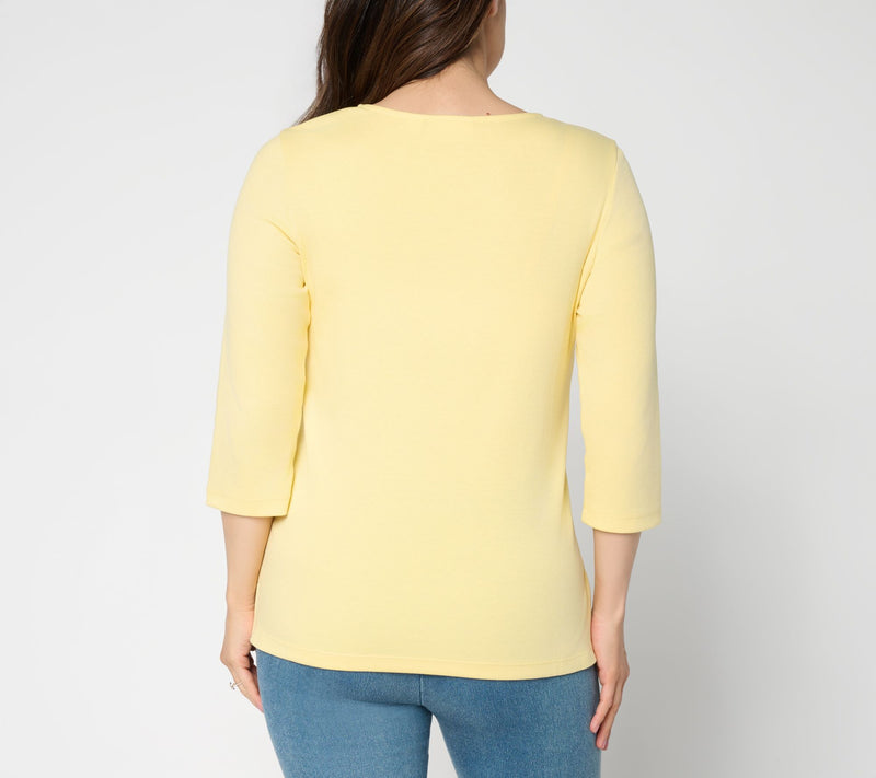 Quacker Factory Seize the Daisy 3/4 Sleeve Top — View 7