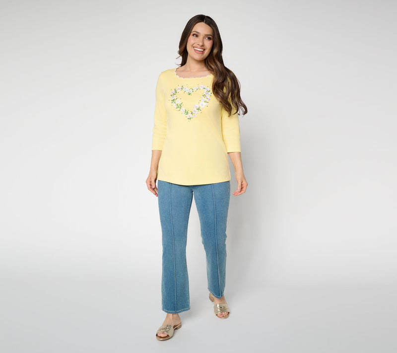 Quacker Factory Seize the Daisy 3/4 Sleeve Top — View 8