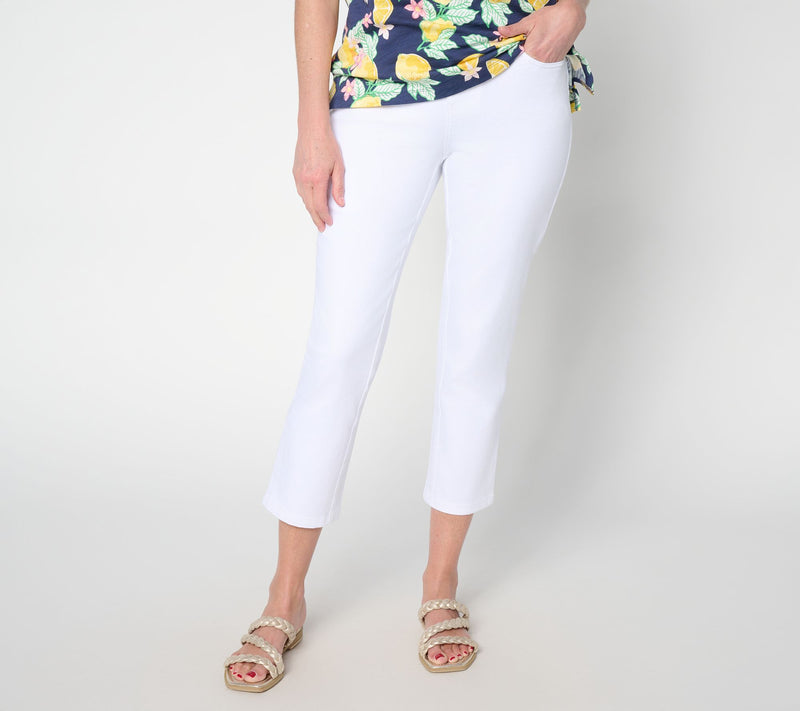 Belle by Kim Gravel Petite Primabelle Girlfriend Twill Crop Jean — View 9