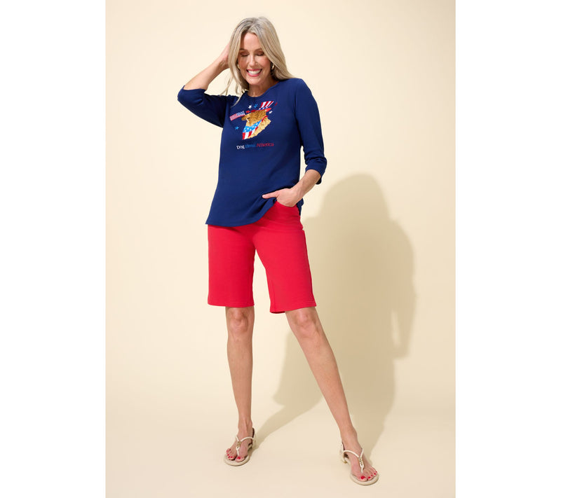 Quacker Factory Fire Quacker 3/4 Sleeve Top — View 7