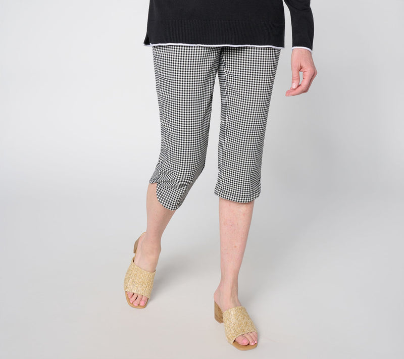 Belle by Kim Gravel Regular Gingham Capri Pant — Main view