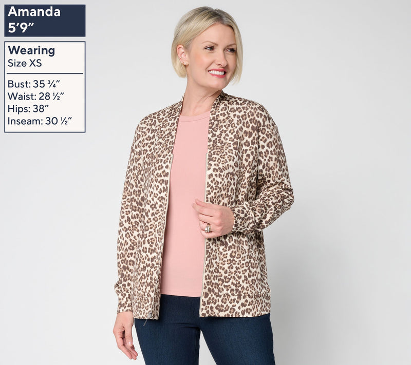 Belle by Kim Gravel ScubaLuxe Gold Zip Jacket — View 3