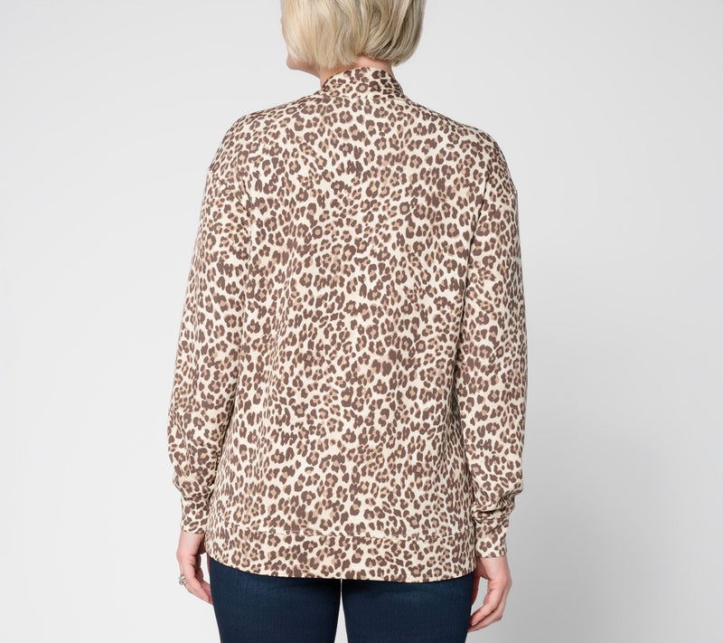 Belle by Kim Gravel ScubaLuxe Gold Zip Jacket — View 4