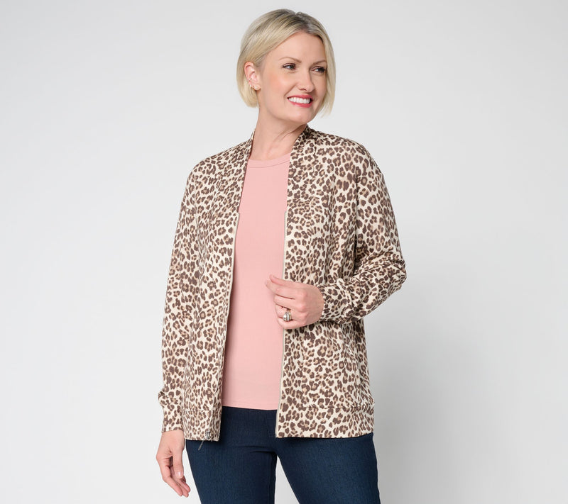 Belle by Kim Gravel ScubaLuxe Gold Zip Jacket — Main view