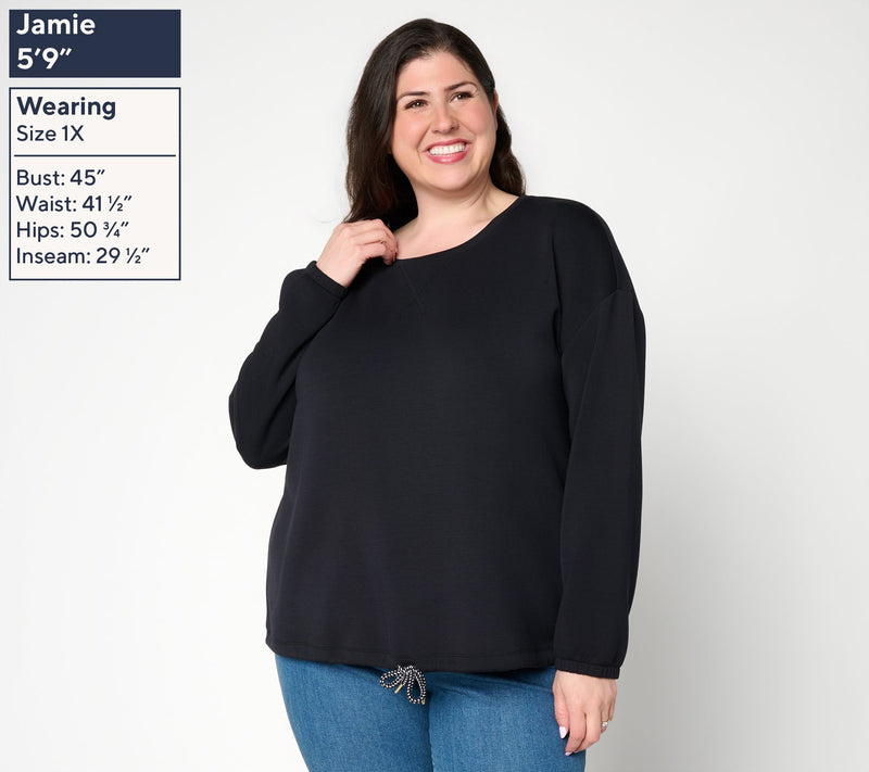 Belle by Kim Gravel ScubaLuxe Easy Does It Drawstring Top — View 4