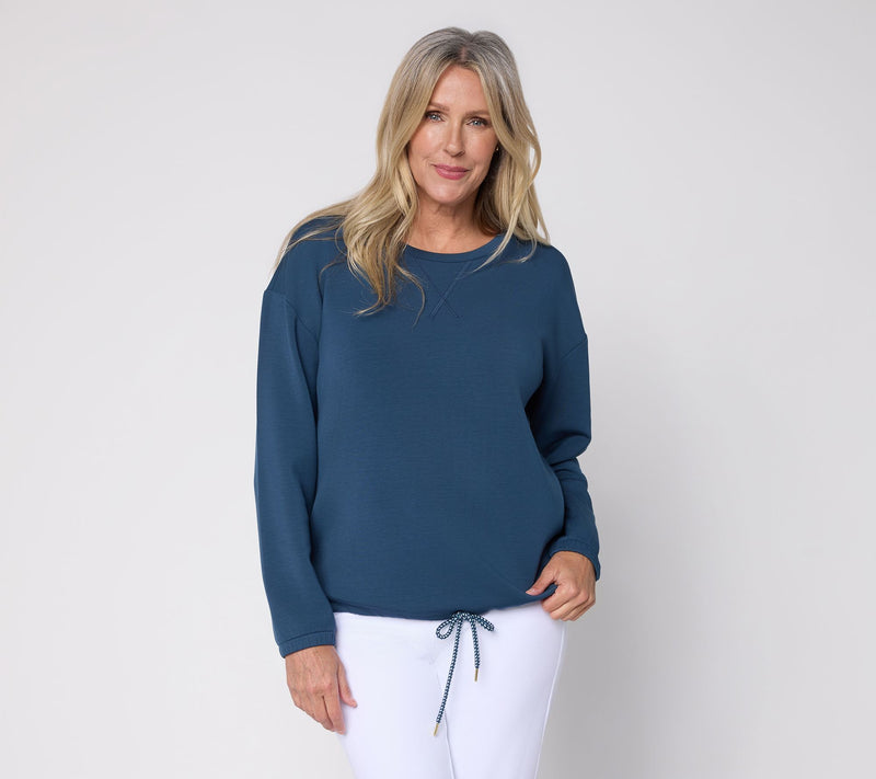 Belle by Kim Gravel ScubaLuxe Easy Does It Drawstring Top — View 14