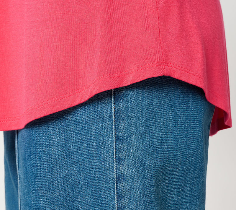 LOGO Layers by Lori Goldstein Scoop Neck Curved Hem Tank — View 5
