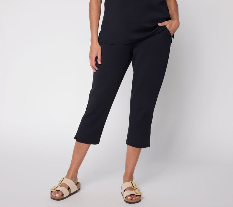 Belle by Kim Gravel Petite ScubaLuxe Slick Zip Capri — View 3