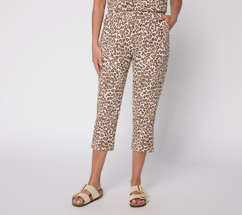 Belle by Kim Gravel Petite ScubaLuxe Slick Zip Capri — Main view